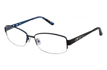 Image of Nicole Miller Emerson Eyeglass Frames - Frame BLACK/BLUE TORT, Size 58/17mm NMEMERSON01