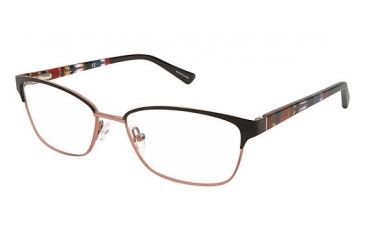 Image of Nicole Miller Evergreen Bifocal Prescription Eyeglasses - Frame Matte Black, Size 53/16mm NMEVERGREEN01