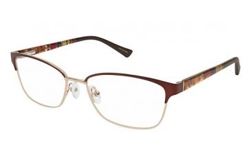 Image of Nicole Miller Evergreen Bifocal Prescription Eyeglasses - Frame Matte Brown, Size 53/16mm NMEVERGREEN02