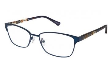 Image of Nicole Miller Evergreen Bifocal Prescription Eyeglasses - Frame Matte Navy, Size 53/16mm NMEVERGREEN03