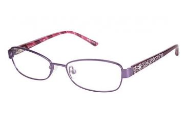 Image of Nicole Miller Fleur Bifocal Prescription Eyeglasses - Frame Purple, Size 49/15mm NMFLEUR01