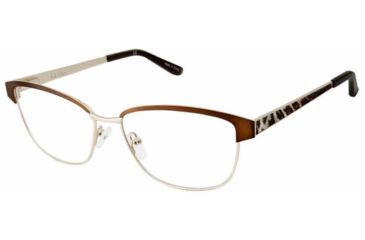 Image of Nicole Miller Foster Bifocal Prescription Eyeglasses - Frame Matte Brown, Size 56/15mm NMFOSTER02