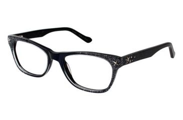 Image of Nicole Miller Front Progressive Prescription Eyeglasses - Frame BLACK, Size 52/17mm NMFRONT01