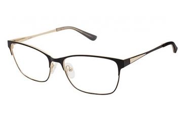 Image of Nicole Miller Glenmore Progressive Prescription Eyeglasses - Frame Black/Gold, Size 55/16mm NMGLENMORE01