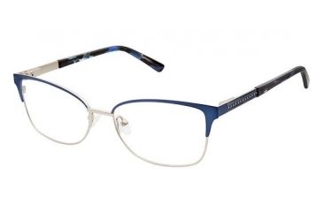 Image of Nicole Miller Grand Bifocal Prescription Eyeglasses - Frame Navy/Marble, Size 54/16mm NMGRAND03