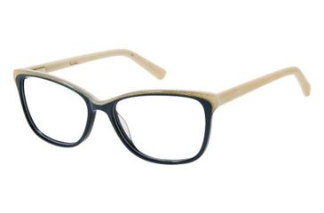 Image of Nicole Miller Hemlock Bifocal Prescription Eyeglasses - Frame TEAL/GLITTER, Size 53/16mm NMHEMLOCK03