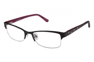Image of Nicole Miller Jasper Single Vision Prescription Eyeglasses - Frame MATTE BLACK, Size 51/18mm NMJASPER01
