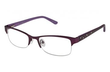 Image of Nicole Miller Jasper Single Vision Prescription Eyeglasses - Frame MATTE PURPLE, Size 51/18mm NMJASPER03