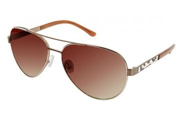 Image of Nicole Miller Strand Bifocal Prescription Sunglasses NMSTRAND02 - Frame Color Gold Brown