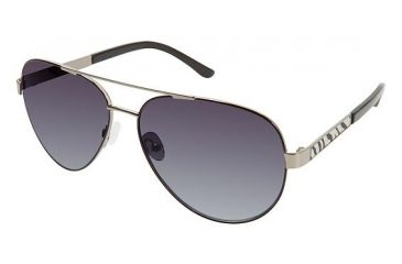 Image of Nicole Miller Strand Bifocal Prescription Sunglasses NMSTRAND01 - Frame Color Silver / Black