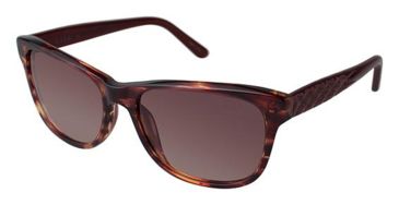 Image of Nicole Miller Sutton Progressive Prescription Sunglasses NMSUTTON02 - Frame Color Burgundy Horn
