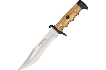 Image of Nieto Cuchillo Cetreria Fixed Blade Knife, SS Plain Clip Blade, Olive Wood handle NIE2402