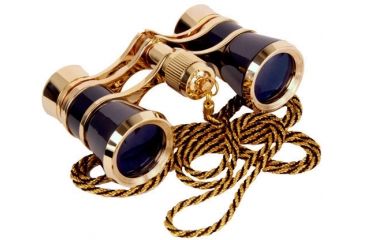Image of LaScala Optics CARMEN Opera Glasses - Burgundy Body, Golden Rings
