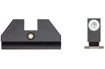 Image of Night Fision Accur8 Student Gun Night Sight Set, Glock 42/43/43X, White Front Ring, One-Dot Rear, GLK-003-015-WGZG