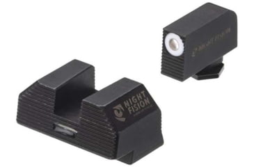 Image of Night Fision Costa Ludus Night Sight Set, Glock 17/19/34, White Front Ring, Horizontal Tritium Bar Rear, GLK-001-010-WGXG