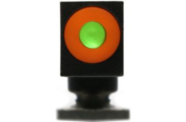 Image of Night Fision Glow Dome Front Night Sight Only for Glock 17/17L/19/22/23/24/25/26/27/28/31/32/33/34/35/37/38/39/20/21/29/30/36/40/41/42/43/43X/48, Orange Front Glow Dome w/Green Tritium, GLK-000-001-GD-POGXX