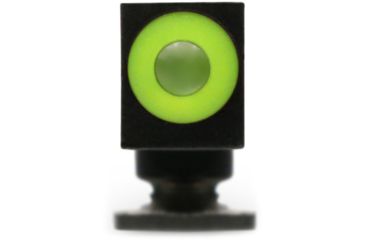 Image of Night Fision Glow Dome Front Night Sight Only for Glock 17/17L/19/22/23/24/25/26/27/28/31/32/33/34/35/37/38/39/20/21/29/30/36/40/41/42/43/43X/48, Yellow Front Glow Dome w/Green Tritium, GLK-000-001-GD-PYGXX