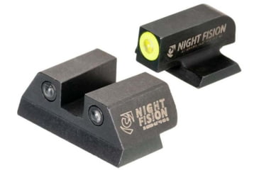 Image of Night Fision Standard Height Night Sight Set, FN 509, Yellow Front Ring, FNH-101-003-YGZG