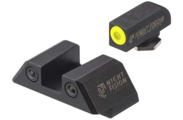 Image of Night Fision Standard Height Night Sight Set, Glock 48, Yellow Front Ring, GLK-005-003-YGZG