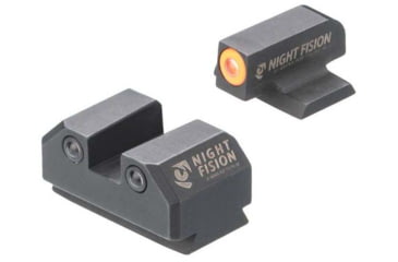 Image of Night Fision Standard Height Night Sight Set, Ruger Max 9, Orange Front Ring, RUG-326-003-OGZG