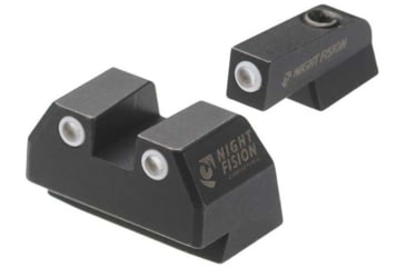 Image of Night Fision Standard Height Night Sight Set, SAR B6, White Front Ring, White Rear Rings, SAR-302-003-WGWG