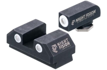 Image of Night Fision Standard Height Night Sight Set, Taurus G3c/GX4, White Front Ring, White Rear Rings, TAU-252-003-WGWG