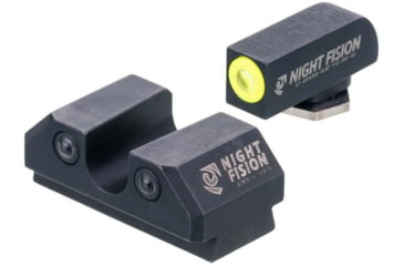 Image of Night Fision Standard Height Night Sight Set, Taurus G3c/GX4, Yellow Front Ring, U Notch Rear, TAU-252-007-YGZG