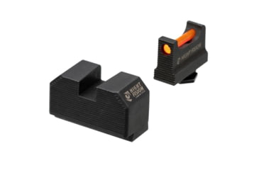 Image of Night Fision Optic Height Fiber Sight Set, Glock 17/19/45/48 w/ RMR/507c/SRO/ACRO, Red Front, Black, GLK-001-330-353-RFZX