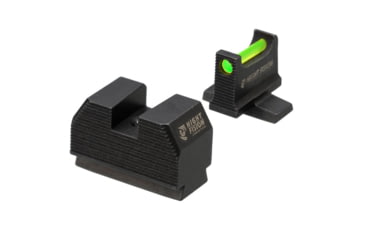 Image of Night Fision Optic Height Fiber Sight Set, Sig P320 w/ RMR/507c/SRO, Green Front, Black, SIG-183-345-332-GFZX
