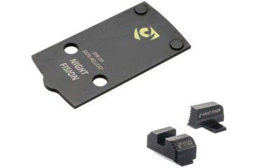 Image of Night Fision Optic Plate + Blacked Out Sights Combo 507K to Springfield Hellcat, Black, SPR-OPBS-507K-HC-ZXZX