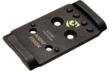 Image of Night Fision Optic Plate + Blacked Out Sights Combo EPS to Glock Full Size MOS, Black, GLK-OPBS-EPS-MOS-ZXZX