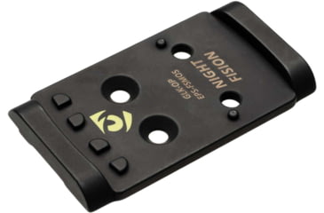 Image of Night Fision Optic Plate + Blacked Out Sights Combo EPS to Glock Full Size MOS, Black, GLK-OPBS-EPS-MOS-ZXZX