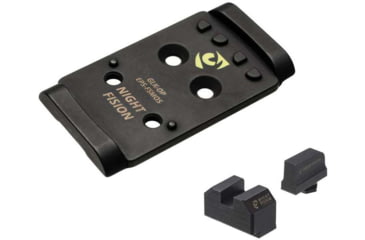 Image of Night Fision Optic Plate + Blacked Out Sights Combo EPS to Glock Full Size MOS, Black, GLK-OPBS-EPS-MOS-ZXZX