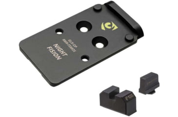 Image of Night Fision Optic Plate + Blacked Out Sights Combo RMR/507c to Glock Full Size MOS, Black, GLK-OPBS-RMR-MOS-ZXZX