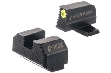 Image of Night Fision Optic Plate + Tritium Ylw Front Sight Combo 507k to Springfield Hellcat, Black, SPR-OPBS-507K-HC-YGZX
