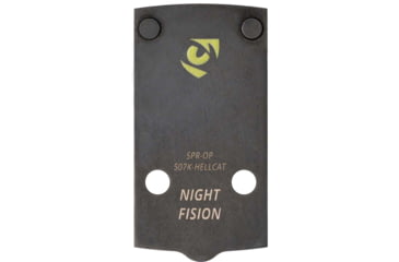 Image of Night Fision Optic Plate + Tritium Ylw Front Sight Combo 507k to Springfield Hellcat, Black, SPR-OPBS-507K-HC-YGZX