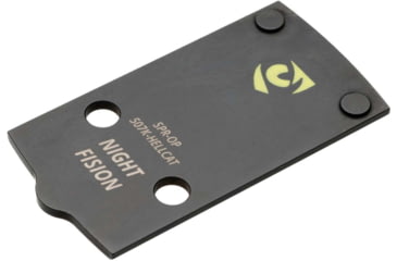 Image of Night Fision Optic Plate + Tritium Ylw Front Sight Combo 507k to Springfield Hellcat, Black, SPR-OPBS-507K-HC-YGZX