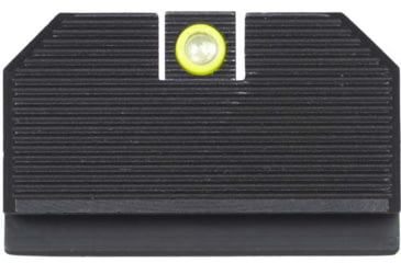 Image of Night Fision Optic Plate + Tritium Ylw Front Sight Combo ACRO to Glock Full Size MOS, Black, GLK-OPBS-ACRO-MOS-YGZX