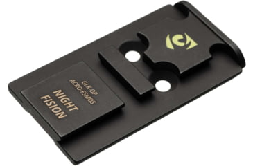 Image of Night Fision Optic Plate + Tritium Ylw Front Sight Combo ACRO to Glock Full Size MOS, Black, GLK-OPBS-ACRO-MOS-YGZX