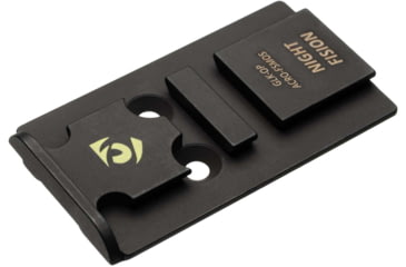 Image of Night Fision Optic Plate + Tritium Ylw Front Sight Combo ACRO to Glock Full Size MOS, Black, GLK-OPBS-ACRO-MOS-YGZX