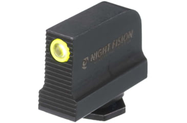 Image of Night Fision Optic Plate + Tritium Ylw Front Sight Combo ACRO to Glock Full Size MOS, Black, GLK-OPBS-ACRO-MOS-YGZX