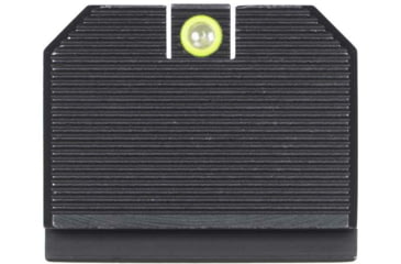 Image of Night Fision Optic Plate + Tritium Ylw Front Sight Combo DPP/Romeo Pro to Glock Full Size MOS, Black, GLK-OPBS-DPP-MOS-YGZX