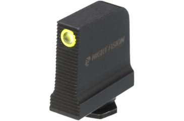 Image of Night Fision Optic Plate + Tritium Ylw Front Sight Combo DPP/Romeo Pro to Glock Full Size MOS, Black, GLK-OPBS-DPP-MOS-YGZX