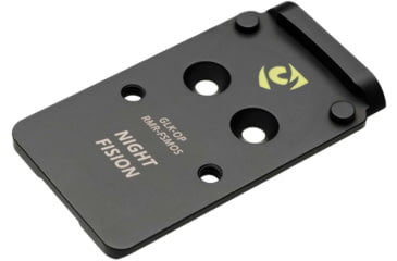 Image of Night Fision Optic Plate + Tritium Ylw Front Sight Combo RMR/507c to Glock Full Size MOS, Black, GLK-OPBS-RMR-MOS-YGZX