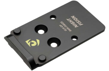 Image of Night Fision RMR Cut Adapter Plate, Glock Mos + Tritium Ylw Front Sight Combo, Black, GLK-OPBS-RMR-MOS-YGZX