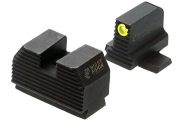 Image of Night Fision Optic Plate + Tritium Ylw Front Sight Combo RMR/507c to Sig P320, Black, SIG-OPBS-RMR-P320-YGZX