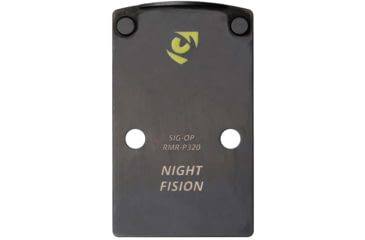Image of Night Fision Optic Plate + Tritium Ylw Front Sight Combo RMR/507c to Sig P320, Black, SIG-OPBS-RMR-P320-YGZX