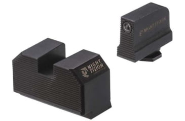 Image of Night Fision Optics Ready Stealth Lower 1/3rd Night Sight Set, Glock 17/19/34 w/ RMR/507c/SRO/ACRO, Black Front Ring, Blank Rear Sight, GLK-001-330-353-ZGZX