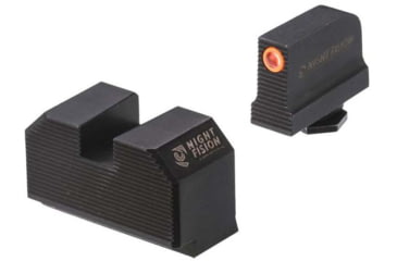 Image of Night Fision Optics Ready Stealth Lower 1/3rd Night Sight Set, Glock 17/19/34 w/ RMR/507c/SRO/ACRO, Orange Front Ring, Blank Rear Sight, GLK-001-330-353-OGZX