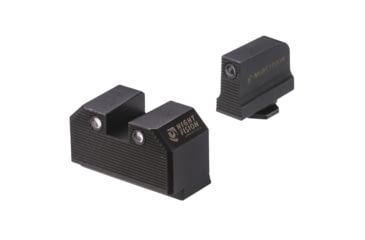 Image of Night Fision Optics Ready Stealth Lower 1/3rd Night Sight Set, Glock 17/19/34 w/ RMR/507c/SRO/ACRO, Black Front, Black, GLK-001-330-353-ZGZG